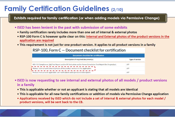 加拿大更新對多型號/多產(chǎn)品版本申請ISED認證的要求